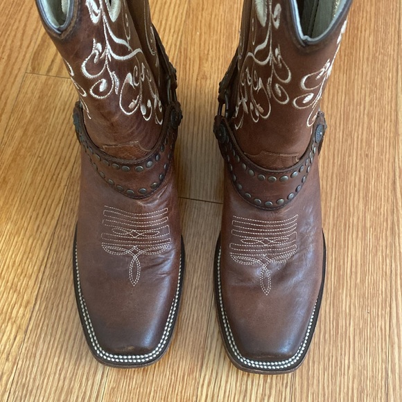 Western JB Dillon handmade Brown leather boots. Women size 8b. Worn twice only! - Picture 4 of 8